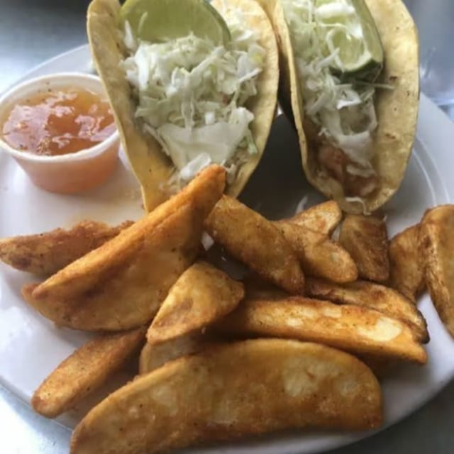 Langostino Lobster Tacos.