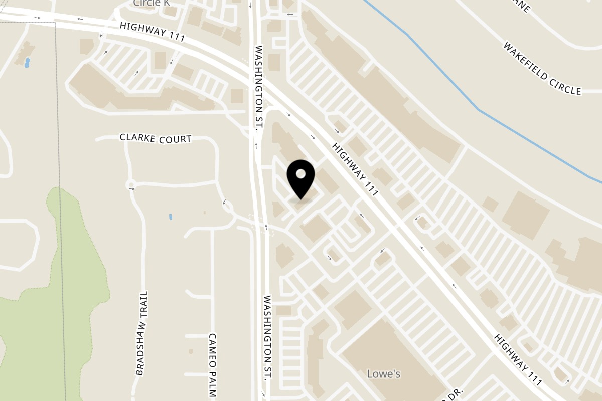 Map showing the location of Fisherman's Market & Grill La Quinta on 78575 CA-111 # 100 in La Quinta